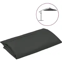 vidaXL Housse de rechange pour parasol Anthracite 300 cm