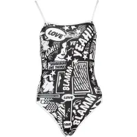 Turbo Yeah Comic 894682 Swimsuit Noir,Gris 3XL Femme