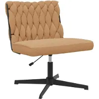 vidaXL Chaise de bureau beige Tissu en laine bouclé