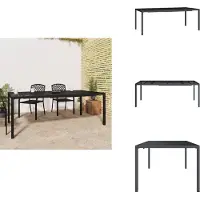 vidaXL Table de jardin Anthracite 200x100x72 cm Acier - Tables de jardin