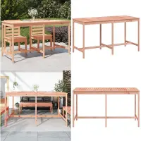 vidaXL Table de jardin 203,5x90x110 cm Bois massif Douglas - Table de jardin - Tables de jardin - Table d'extérieur - Table de terrasse
