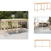 vidaXL Table de jardin 203,5x90x110 cm Pin massif - Tables de jardin