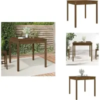 vidaXL Table de jardin marron miel 82,5x82,5x76 cm Pin massif - Tables de jardin
