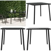 vidaXL Table de jardin Anthracite 80x80x71 cm Acier - Table de jardin - Tables de jardin - Table extérieure - Table de terrasse