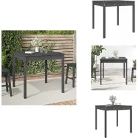 vidaXL Table de jardin Gris 82,5x82,5x76 cm Pin massif - Tables de jardin