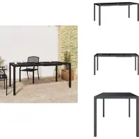vidaXL Table de jardin Anthracite 165x80x72 cm Acier - Tables de jardin