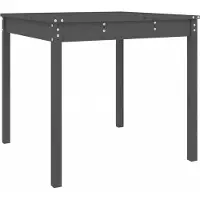 The Living Store Table de jardin Gris 82,5x82,5x76 cm Pin massif