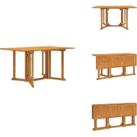 vidaXL Table de jardin pliante Butterfly 150x90x75 cm bois massif teck - Tables de jardin