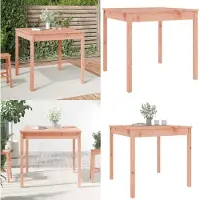 vidaXL Table de jardin 82,5x82,5x76 cm Bois massif Douglas - Table de jardin - Tables de jardin - Table d'extérieur - Table de terrasse