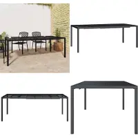vidaXL Table de jardin Anthracite 200x100x72 cm Acier - Table de jardin - Tables de jardin - Table extérieure - Table de terrasse