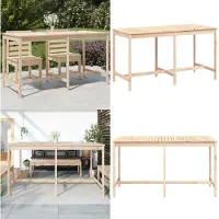 vidaXL Table de jardin 203,5x90x110 cm Pin massif - Table de jardin - Tables de jardin - Table d'extérieur - Table de terrasse