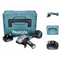 Makita DGA 521 M1X1J Meuleuse d'angle sans fil 18 V 125 mm X-LOCK Brushless + 1x batterie 4,0 Ah + Makpac - sans chargeur