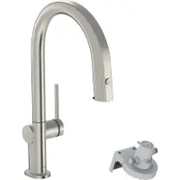 Hansgrohe Système de filtration Aqittura M91, douchette extractible, 1 jet, finition en acier inoxydable