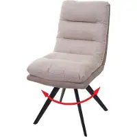 Mendler Chaise de salle à manger HWC-G66, chaise de cuisine chaise, pivotante Auto-Position tissu/textile crème