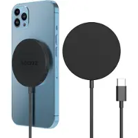 Accezz Chargeur sans fil USB-C - Chargeur sans fil MagSafe et Qi2 - 1 mètres - Noir