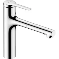 Hansgrohe robinet de cuisine Zesis M33, monocommande, en métal, avec douchette extractible, 2 jets, finition chrome