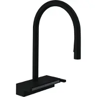 Hansgrohe Robinet de cuisine Aquno Select M81, monocommande, hauteur 170 mm, douchette extractible, 3 jets, finition noir mat