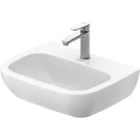 Duravit Lavabo D-CODE MED sans meuble avec plan de toilette 550x430mm 1 robinetterie blanche (430 mm, 550 mm)