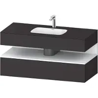 Duravit Collection One lavabo à encastrer avec meuble sous-vasque en console, 1200x550x600mm, niche blanc mat, QA4787018800000