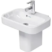 Duravit Lave-mains HAPPY D.2 m ÜL HLB 500x360mm 1 trou de robinet blanc (360 mm, 500 mm)