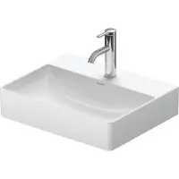 Duravit Lavabo DURASQUARE COMPACT o Pot 500x400mm fermé o Perçage robinet blanc (Evier encastré, 40 cm, 50 cm)