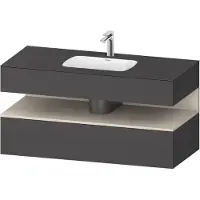 Duravit Collection One lavabo à encastrer avec meuble sous-vasque en console, 1200x550x600mm, niche Taupe Supermatt, QA4787083490000