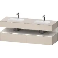 Duravit Collection One lavabo à encastrer avec meuble sous-vasque en console, 1600x550x600mm, niche blanc supermat, double lavabos double, QA4797084910000