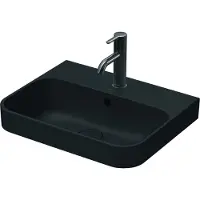 Duravit Vasque à poser HAPPY D.2 PLUS m ÜL m HLB 500x400mm 1 HL anthracite mat (400 mm, 500 mm)
