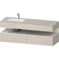 Duravit Collection One lavabo à encastrer avec meuble sous-vasque en console, 1600x550x600mm, niche blanc supermatt, vasque à gauche, QA4795084910000