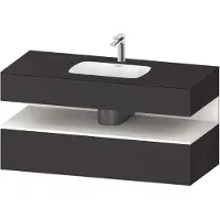 Duravit Collection One lavabo à encastrer avec meuble sous-vasque en console, 1200x550x600mm, niche blanc supermat, QA4787084800010
