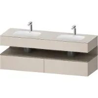 Duravit Collection One lavabo à encastrer avec support de lavabo en console, 1600x550x600mm, niche en chêne terra, lavabos doubles, QA4797035910010