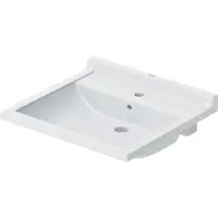 Duravit Plan de toilette STARCK 3 VITAL avec lavabo HLB 600x545mm 1 trou de robinetterie blanc (545 mm, 600 mm)