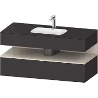 Duravit Collection One lavabo à encastrer avec meuble sous-vasque en console, 1200x550x600mm, niche Taupe Supermatt, QA4787083800010