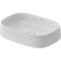 Duravit Vasque à poser Zencha sans robinetterie et bloc de robinetterie 550x390mm blanc sdm (390 mm, 550 mm)