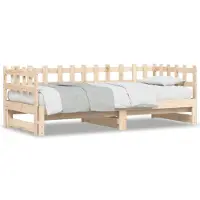 vidaXL Lit de jour extensible 2x(90x200) cm Pin massif