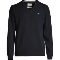Gant pour homme. 87212 Pull à col en V marine (3XL), Casuel, Laine, Manche longue