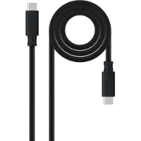 Nanocable 10.01.4102 - Câble USB 3.1 Gen2 10Gbps 5A, 4K/60Hz, USB-C/M-USB-C/M, noir, 2 m