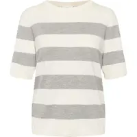 Kaffe Pull-over 'KALizza' gris / blanc cassé
