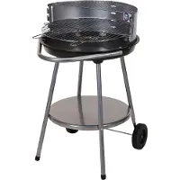 BBQ VDC BBQ Barbecue au charbon de bois Barbecue ouvert sur roulettes - 51x57x82cm