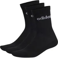 Adidas Chaussettes de sport 'Linear Crew Cushioned 3 Pairs' noir / blanc