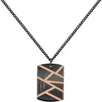 Police Pj.26485psbr Necklace Noir Homme