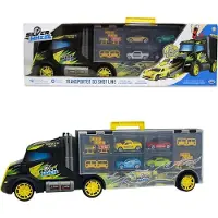 ODS Silver Wheel - Transporter 50 Shot Line, camion porta auto c/4 auto die cast, scivolo e lanciatore