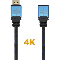 Aisens Câble d'extension HDMI A120-0454/ HDMI mâle - HDMI femelle/ 3m/ Noir/ Bleu