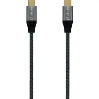 Aisens Câble USB 3.2 Type-C A107-0672 20GBPS 100W/ USB Type-C mâle - USB Type-C mâle/ Jusqu'à 100W/ 2500Mbps/ 1.5m/ Gris