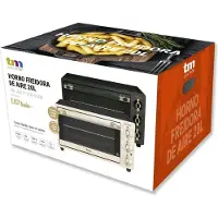 TM Electron EASYBAKE TMPHO020REB Mini four au design rétro avec fonction de friteuse sans huile, 20Liter, température réglable de 80ºC à 250ºC, 5 fonctions, 4 accessoires inclus.