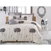 L'essentiel Maison , Begonvilla- EPJ6145, Gris, couettes, 65% coton / 35% polyester