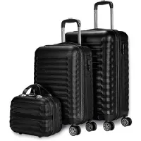 Numada Set de 3 pièces valise noir upfly 53cm,63c y,31cm 1200497