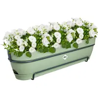 Elho Pot de Fleurs Carré en Plastique Elho Green - 70 x 17,7 cm Design Moderne