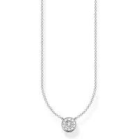 Thomas Sabo Collier Cercle avec pierre blanche Argent, (Argent, Argent 925)