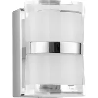 Nova Luce Sabia LED lampe murale pour salle de bain 2 abat-jours chrome